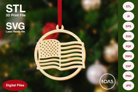 American Flag Christmas Ornament: A Patriotic and Customizable Holiday Decoration