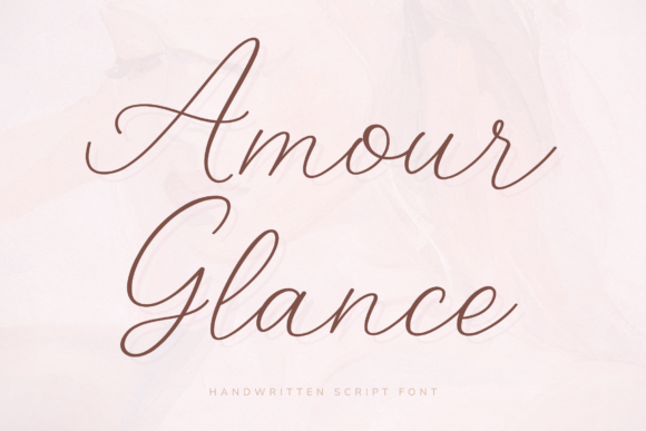 Amour Glance: A Timeless Script Font for Elegant Design Projects