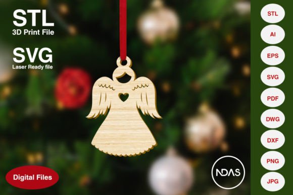 Angel Christmas Tree Decoration Ornament: A Versatile Design for Creative Holiday Projects