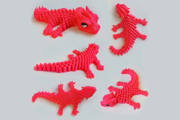 Articulated Dragon Print-in-Place 3D Model: A Dynamic Addition to Your 3D Printing Collection