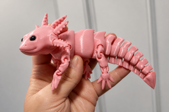 Articulated Flexi Axolotl: A Versatile 3D Printed Collectible for Hobbyists and Creators