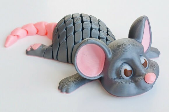 🐭 Articulated Mouse - Flexi Toy STL 3D Model for 3D Print