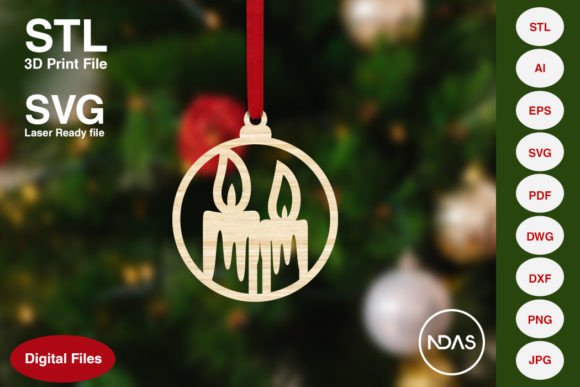 Candle Christmas Tree Decoration Ornament