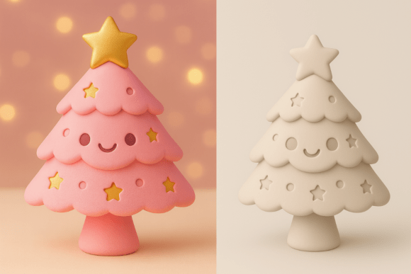 Cute Kawaii Tree: A Charming Addition to Your 3D Print Collection