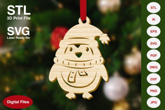 Cute Penguin Christmas Tree Ornament