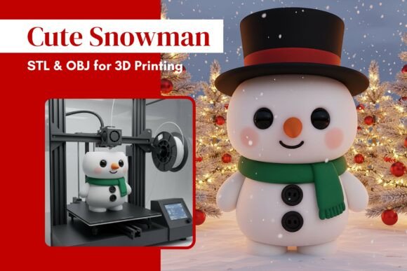 Cute Snowman 3D Print: A Festive Addition to Your Holiday Creations