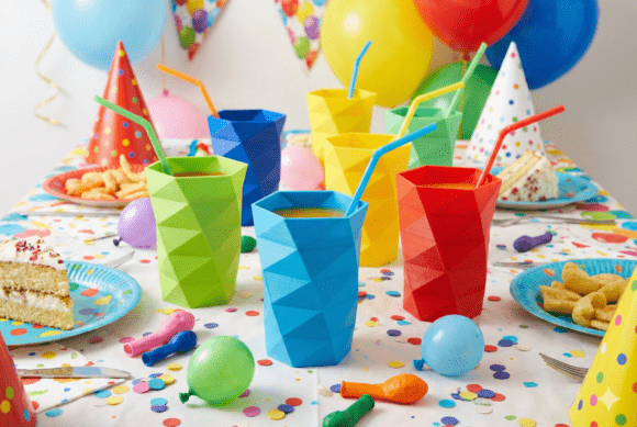 Geometric Party Tumbler Design