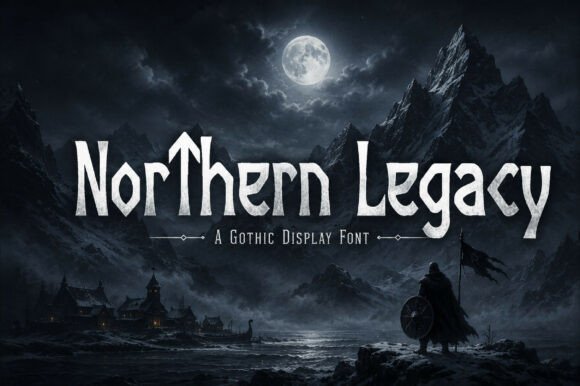 Northern Legacy: A Gothic Display Font for Bold and Timeless Design