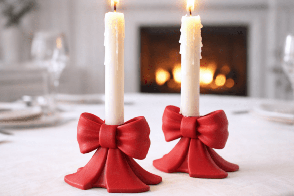 Ribbon Candlestick Holder STL File