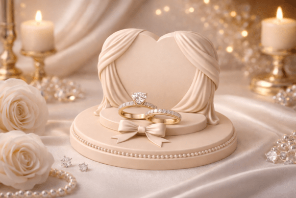Ring Display Stand - Wedding Ring STL: A Timeless Addition to Your 3D Printing Projects