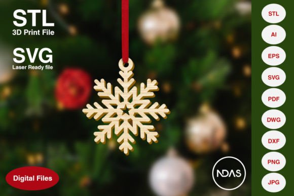 Snowflake Christmas Tree Decoration 3: A Versatile and Customizable Ornament for Creative Projects