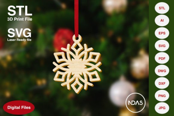 Snowflake Christmas Tree Ornament 7a: A Versatile Design for Holiday Decor and Creative Projects