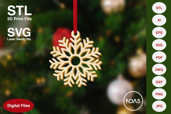 Snowflake Christmas Tree Ornament 8a: A Versatile Design for Creative and Decorative Projects