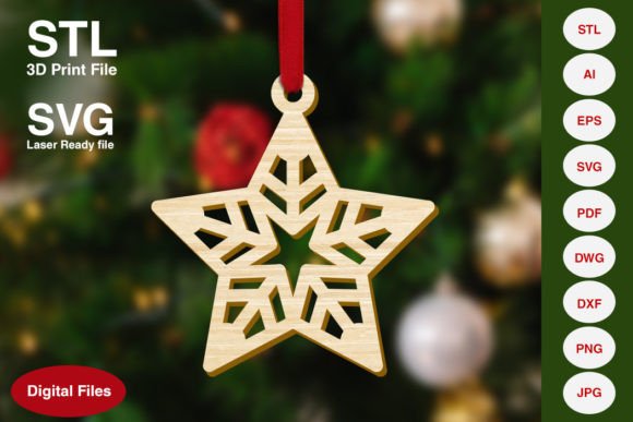 Snowflake in Star Christmas Decoration: A Unique Ornament for Creative Holiday Displays