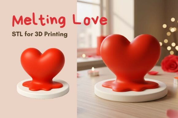 Valentine’s Melting Heart: A Thoughtful 3D Print for Romantic Expression